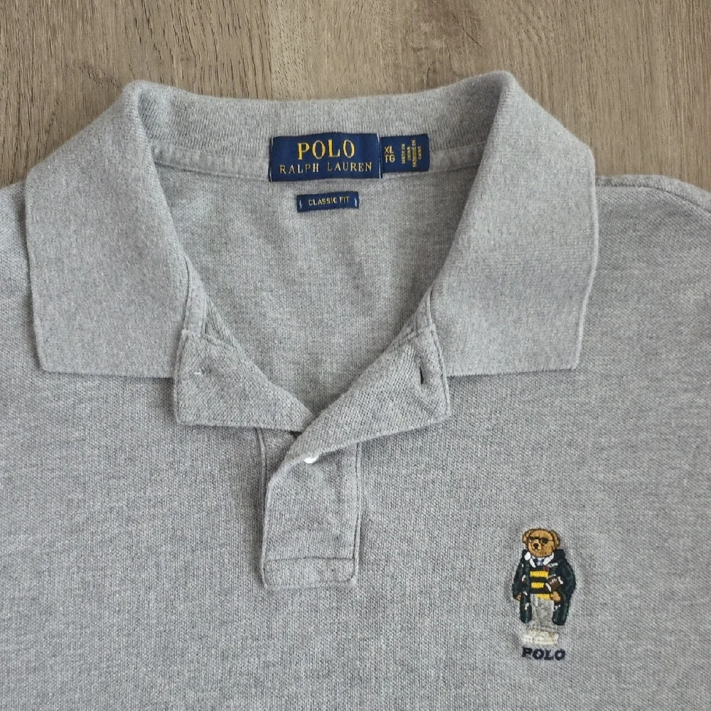 Polo by Ralph Lauren Gray Classic Polo Bear Shirt